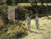 Wladyslaw Podkowinski Children in the Garden USA oil painting artist